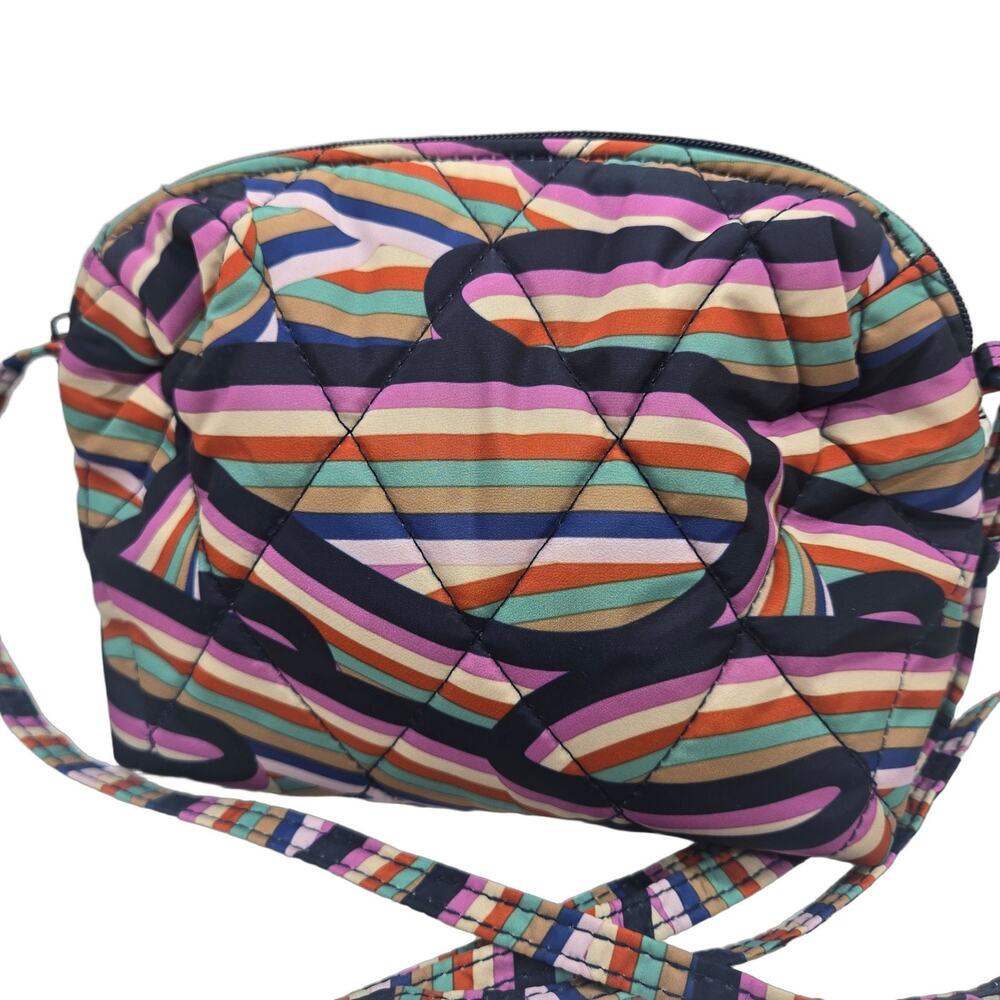 Vera Bradley Ultra light Camera Crossbody Bag Retro Ribbons Multicolor MSRP $85
